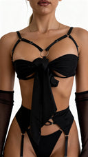 Black Strap Seduction - Lingerie Set